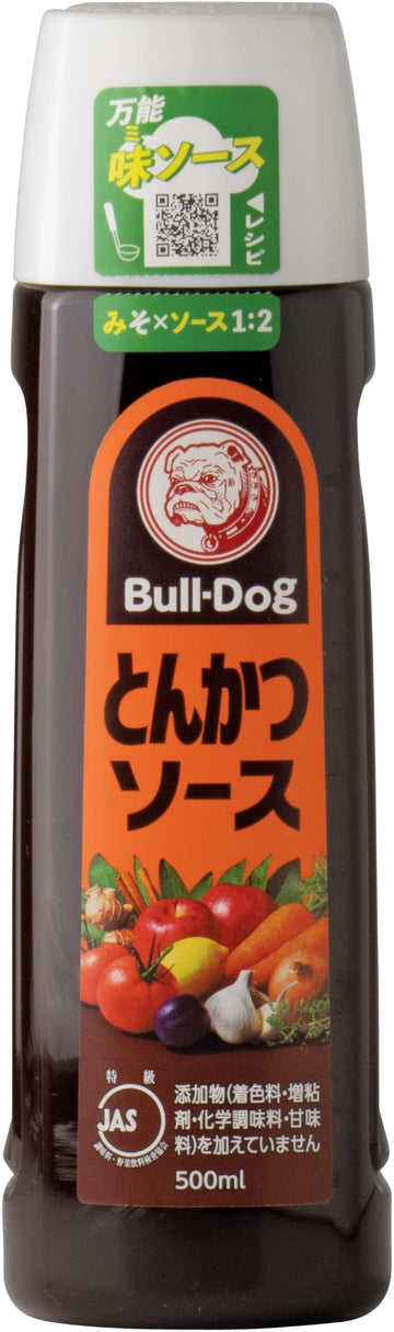 Bull-Dog Tonkatsu Sauce 500ml - Authentic Japanese Sauce, 16.91 Fl Oz, Perfect for Dipping and Cooking