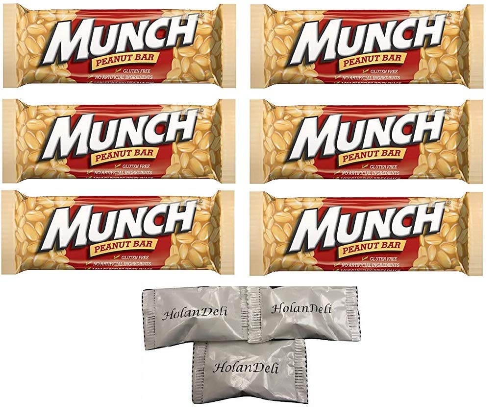 (Pack of 6) Munc Nut Bars. Includes HolanDeli Mints