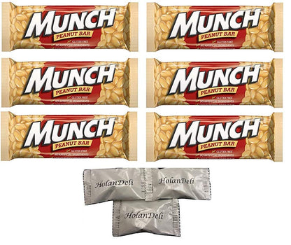 (Pack of 6) Munc Nut Bars. Includes HolanDeli Mints