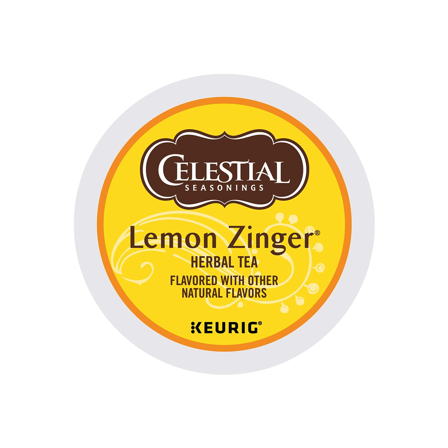 Celestial Seasonings Lemon Zinger Herbal Tea K-Cup Pods, 72 Count, Single-Serve, Model 5000054054
