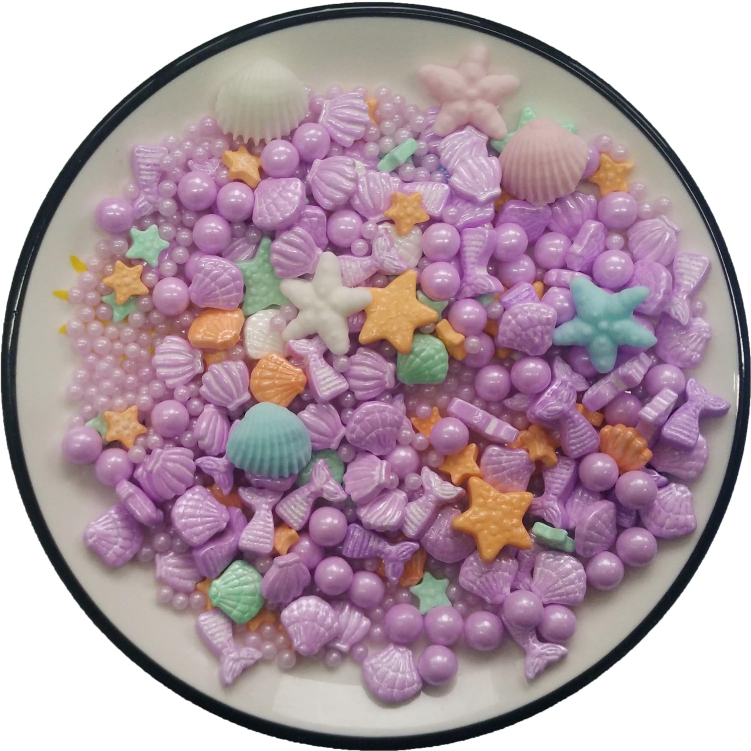 Edible Purple Ocean Mermaid Candy Sprinkles Starfish Dessert Sprinkle Shell Cake Cupcake Toppers Pearl Cookie Decorations Sweet 