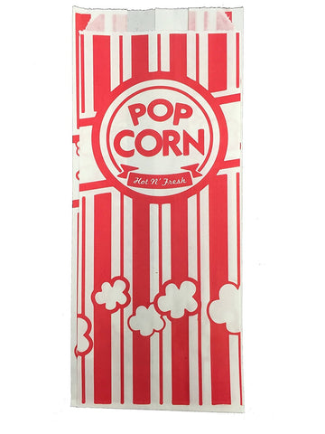 Carnival King Ckpcb Popcorn Bags, 1000 Count (Pack Of 1), Red And White