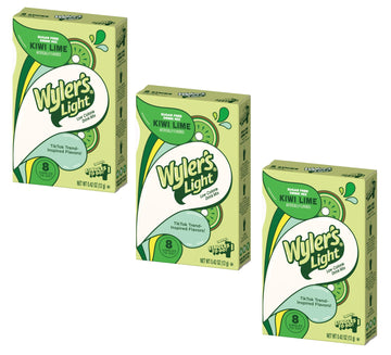 Wylers Light Kiwi Lime Powdered Drink Mix, Pack of 3, 24 Total Servings, 0.42 Ounce Each