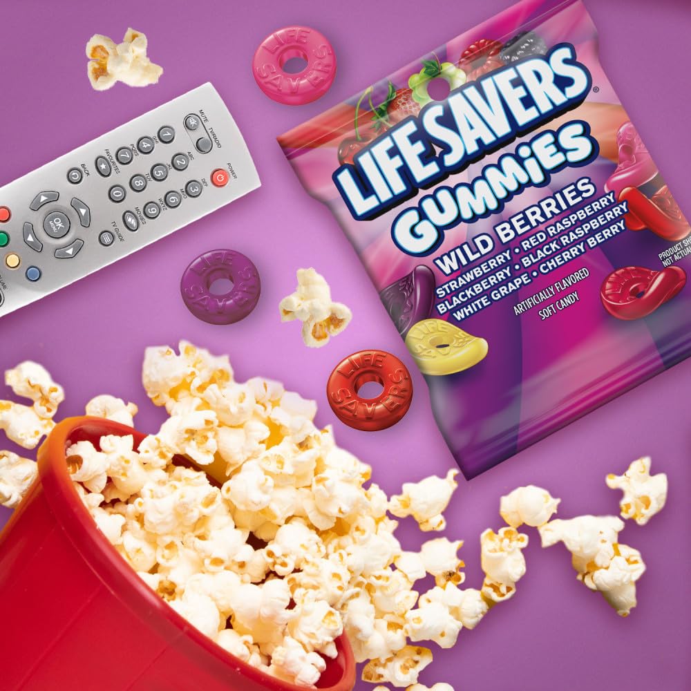 LIFE SAVERS Gummies Candy  Wild Berry Gummy Candy Variety Pack  4.6 Oz Bags (Pack of 12)