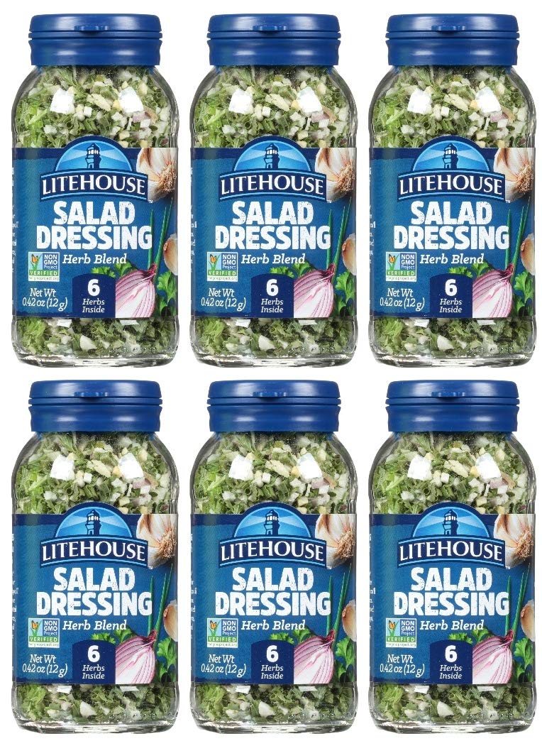 Litehouse Freeze Dried Salad Herb Blend - Substitute For Fresh Salad Herb, Salad Dressing, Organic, Salad Herb Blend Seasoning,