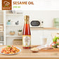 Soeos Sesame Oil, Toasted Sesame Seed Oil, 8.45 Fl Oz (250 Ml), Nutty Flavor, Perfect For Asian Food, Noodles, Soup, Baking, And