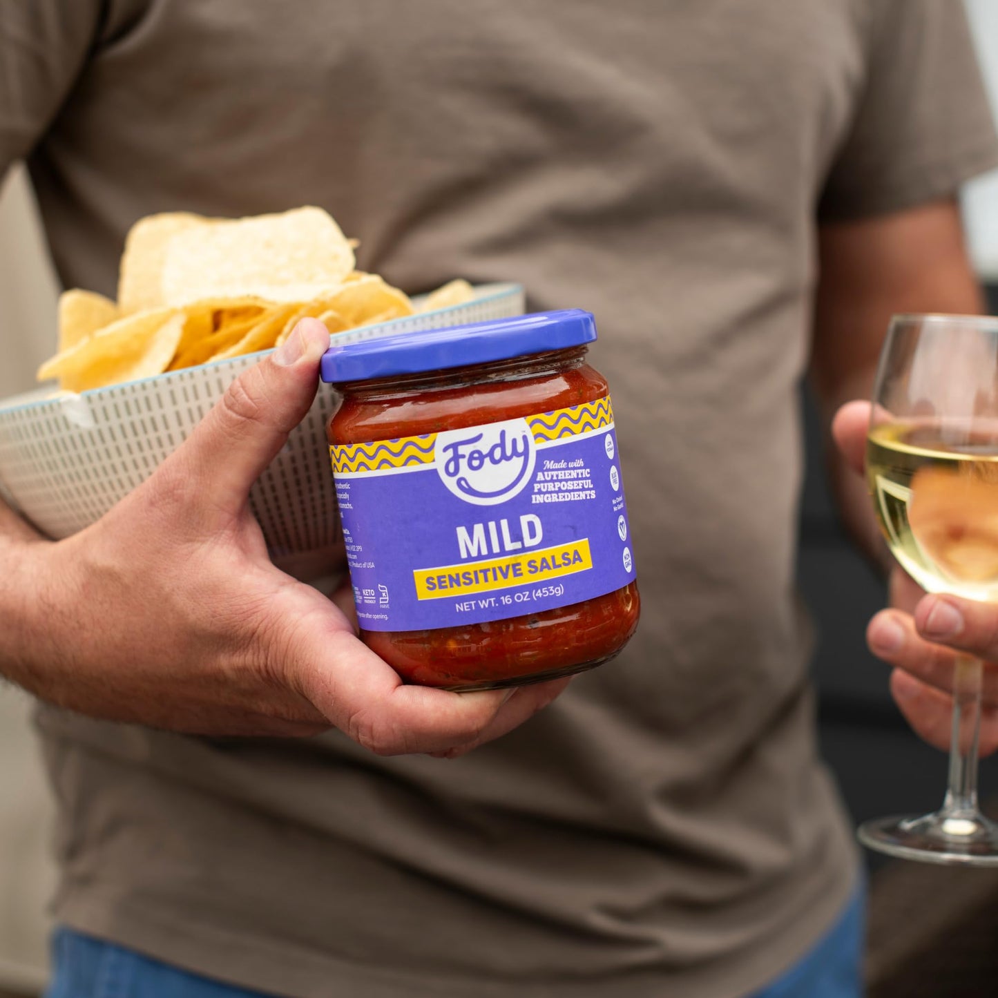 Fody Foods Vegan Mild Salsa - Chunky Tomato Jalapeno - Low FODMAP, Gluten Free - 1 Count - Natural