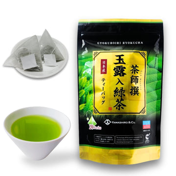 Japanese Green Tea Bags with gyokuro- Selected by Expert Tea Appraiser and Tea Master - 20 Count - Gyokuro Green Tea?KYOTO - YAM