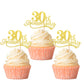 Rsstarxi Cupcake Toppers, Glitter Cheers to 30 Years, 2.8x4.1 inches, Gold, Paper, Model XM090-30