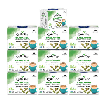 Quiktea Chai Latte, Cardamom, 10 Count (Pack Of 10)