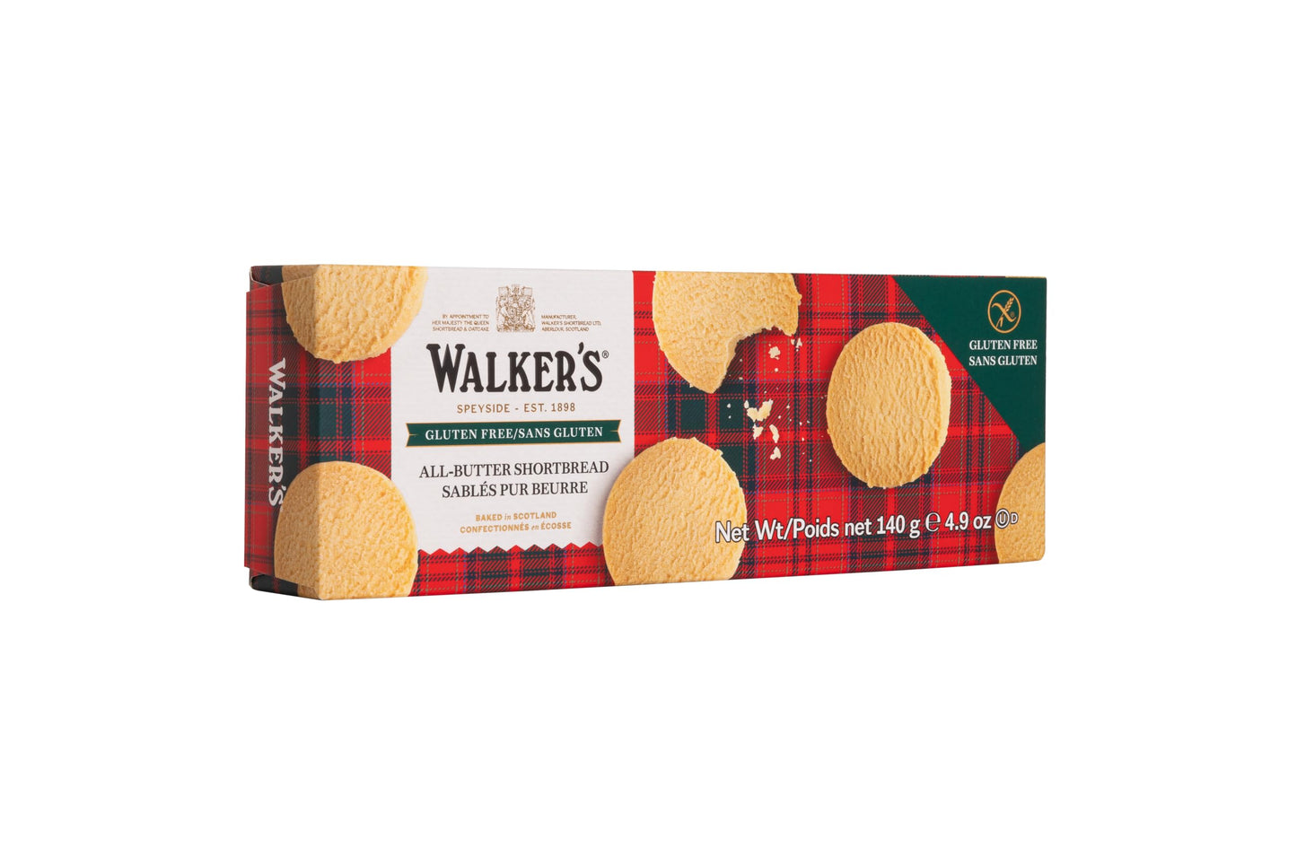 Walkers Shortbread Gluten Free Rounds, Pure Butter Shortbread Cookies, 4.9 Oz (Pack of 1)