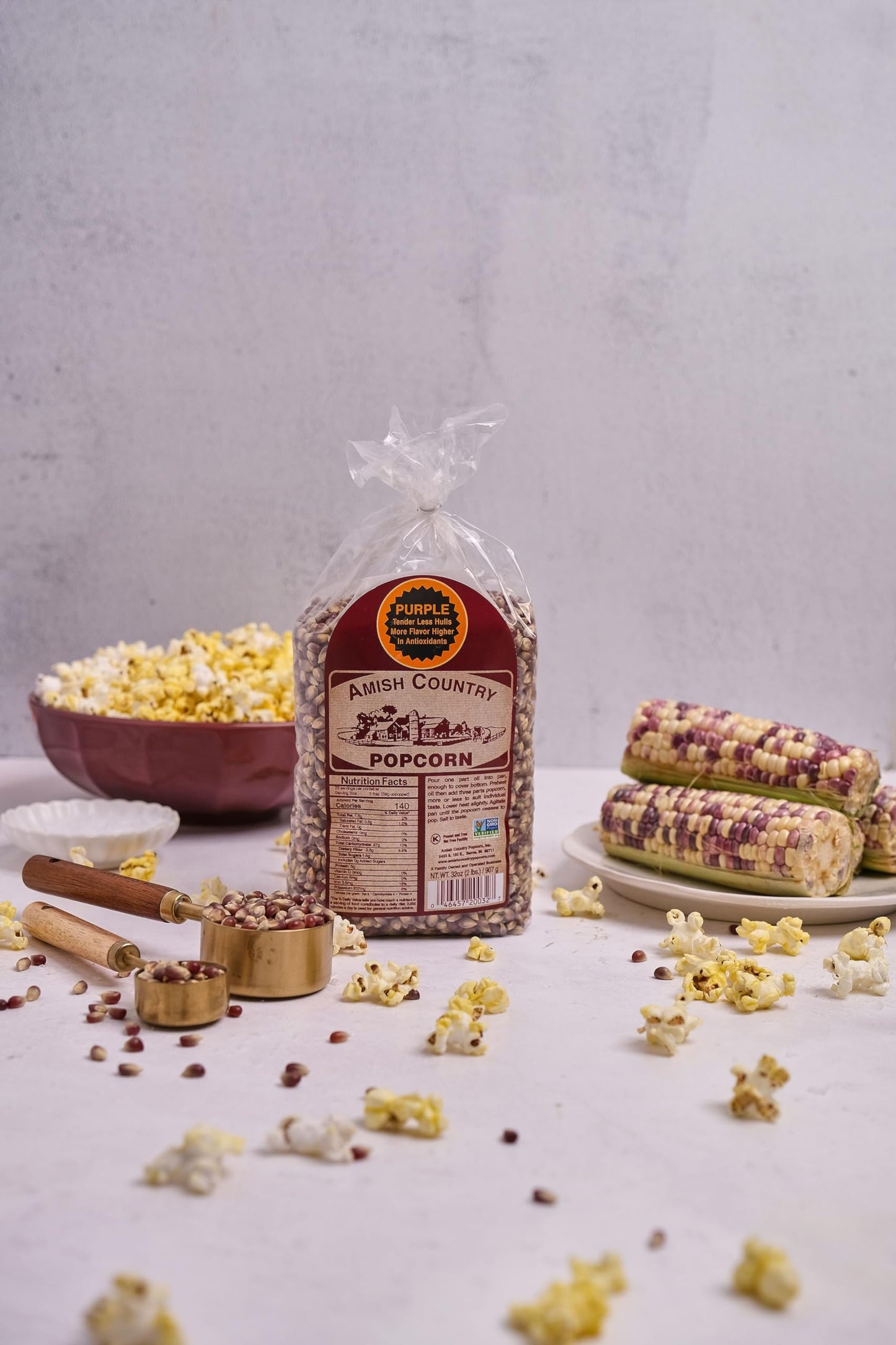 Amish Country Popcorn | 2 Lbs Bag | Purple Popcorn Kernels | Old Fashioned, Non-Gmo And Gluten Free (Purple - 2 Lbs Bag)