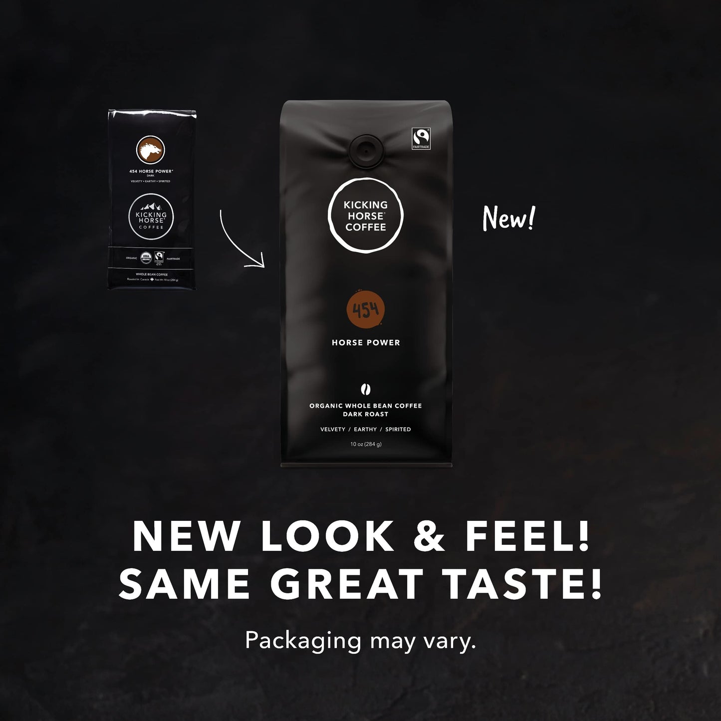 Kicking Horse Coffee, 454 Horse Power, Dark Roast, Whole Bean, 10 Oz - Certified Organic, Fairtrade, Kosher Coffee