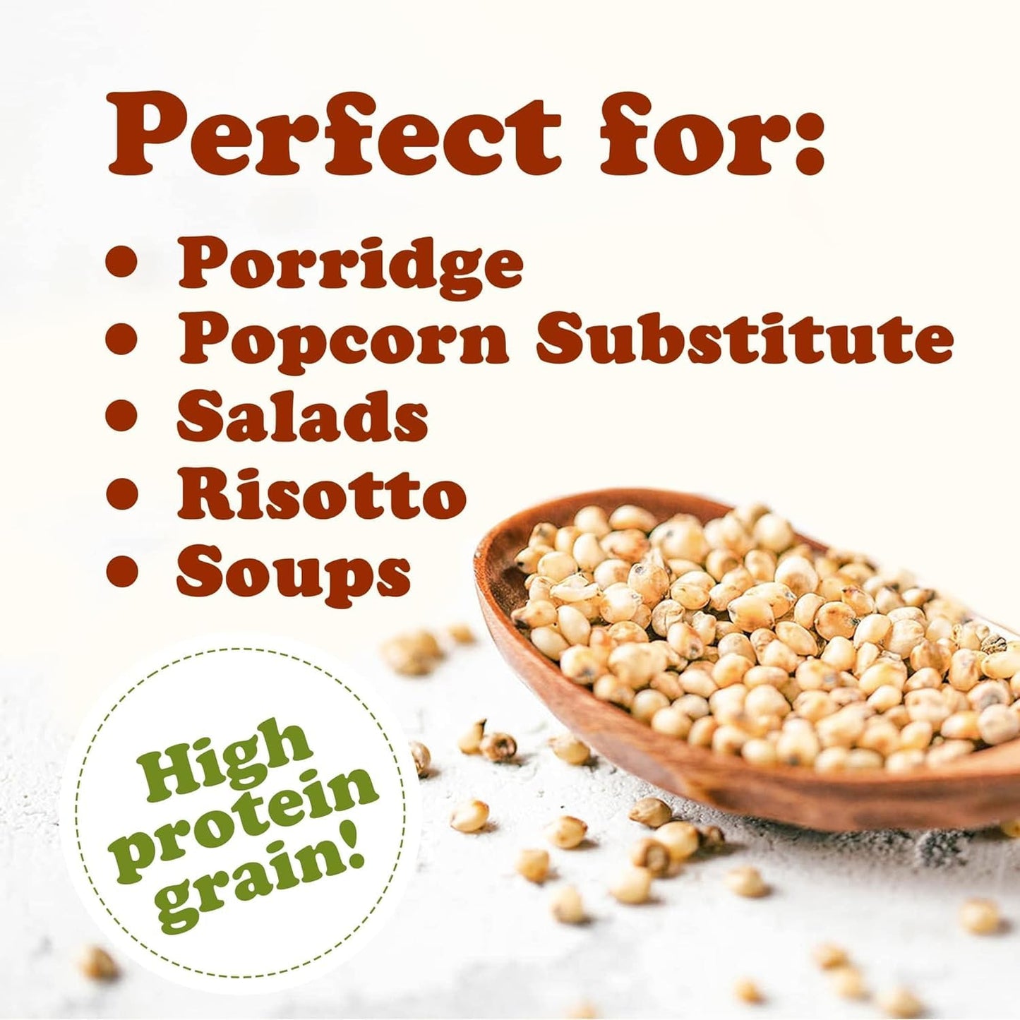 Food To Live Organic Whole Grain Sorghum, 25 Pounds – Non-Gmo White Groats. Raw Milo Seeds. Vegan, Bulk Broom-Corn. Durra Is Great For Making Flour And Popped Jowar Dhani