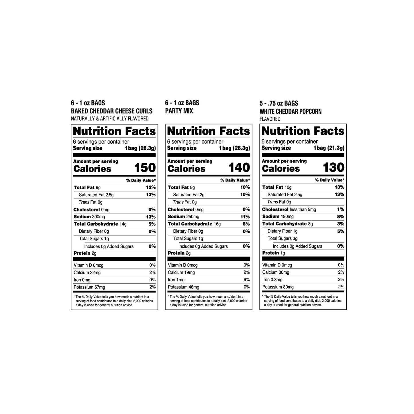 Utz Snack Variety Pack - Potato Chips, Cheese Curls, Popcorn, Party Mix - 0.97 oz each, Pack of 42