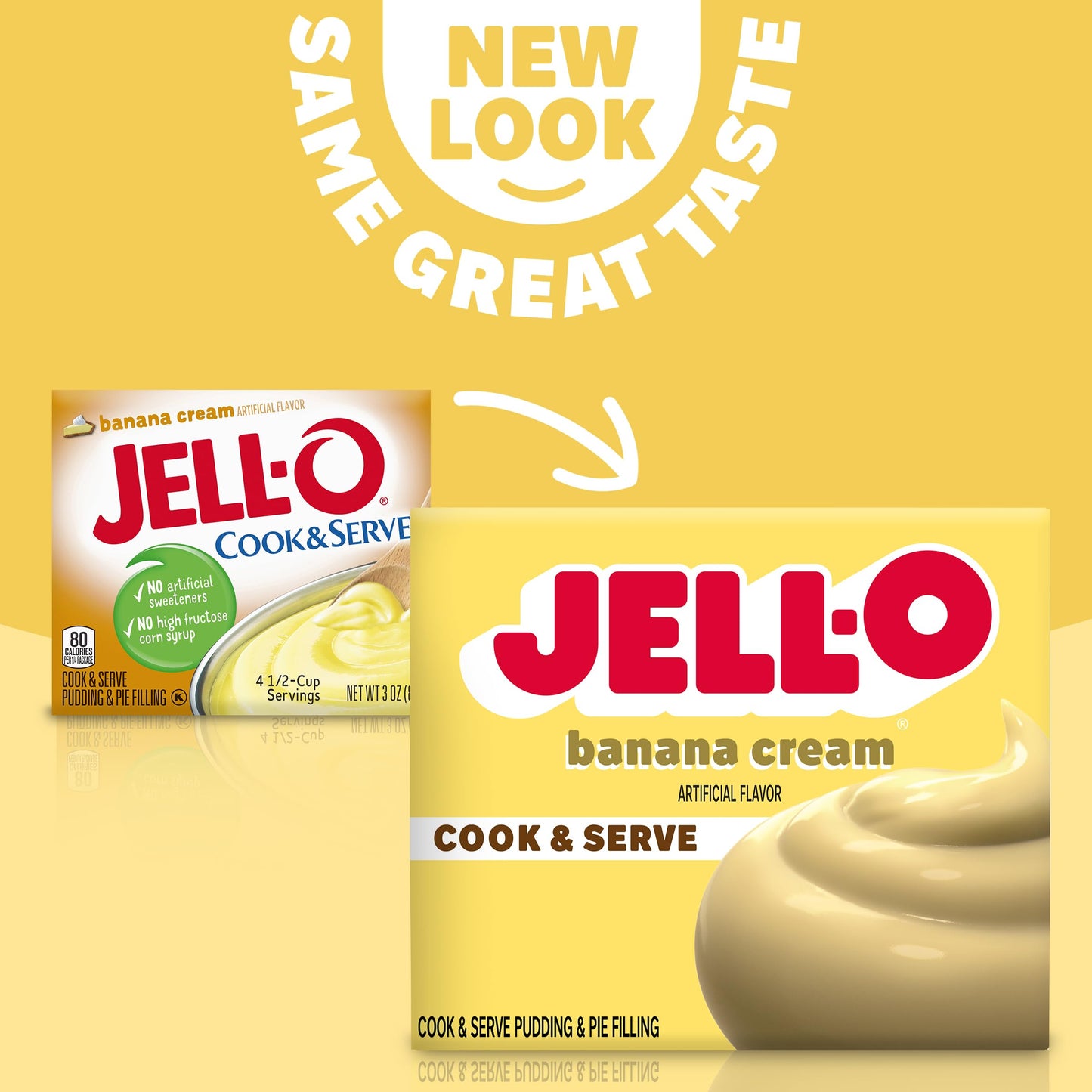 Jell-O Banana Cream Cook & Serve Pudding & Pie Filling (3 Oz Boxes, Pack Of 24)