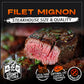 Grumpy Butcher Large Filet Mignon Steaks, 8 oz each, 24 Pack - Premium Beef Tenderloin for Gift Packages and Delivery