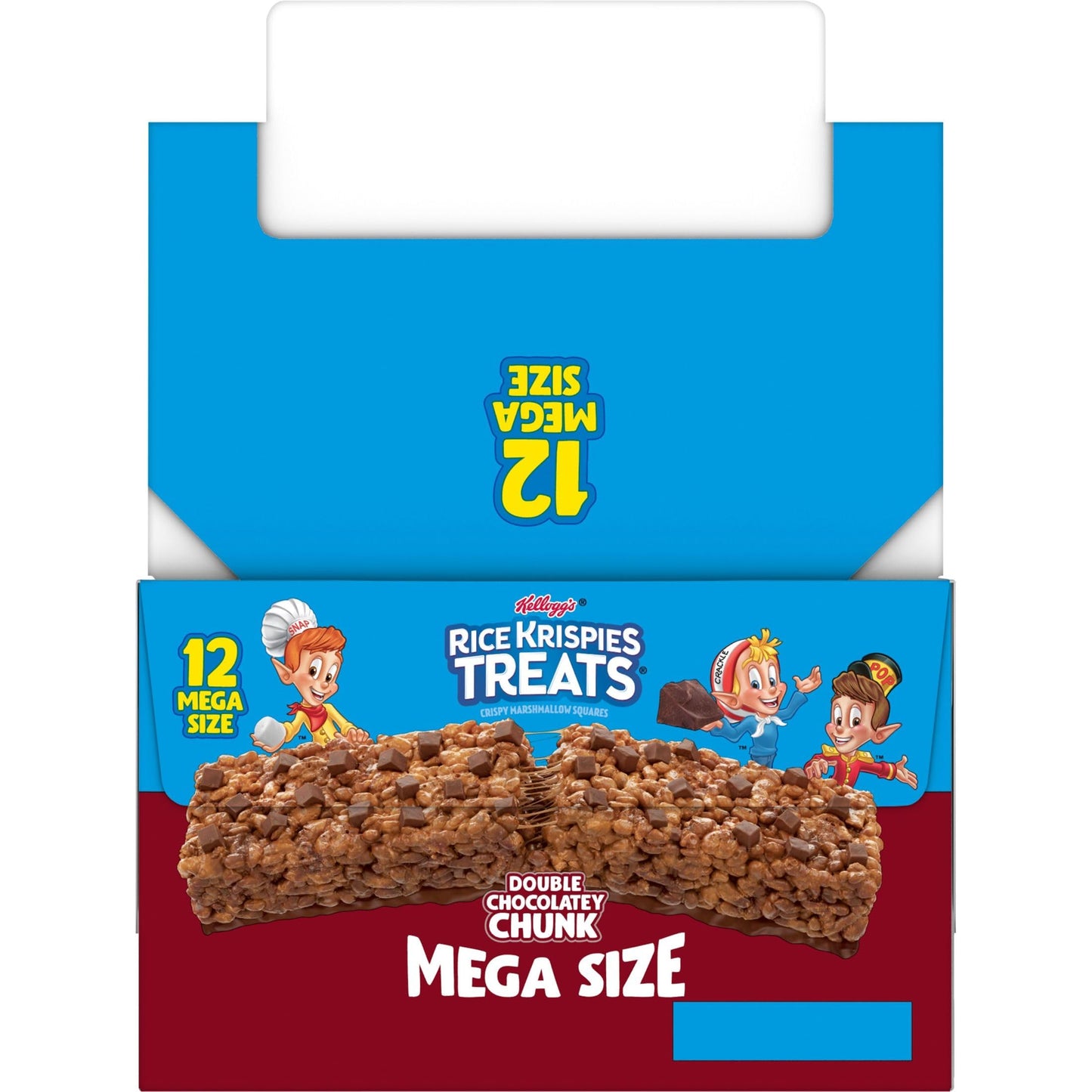 Rice Krispies Treats Mega Bars Large Marshmallow Snack Bars, Kids Snacks, Big Bars, Double Chocolatey Chunk, 36Oz Box (12 Bars)