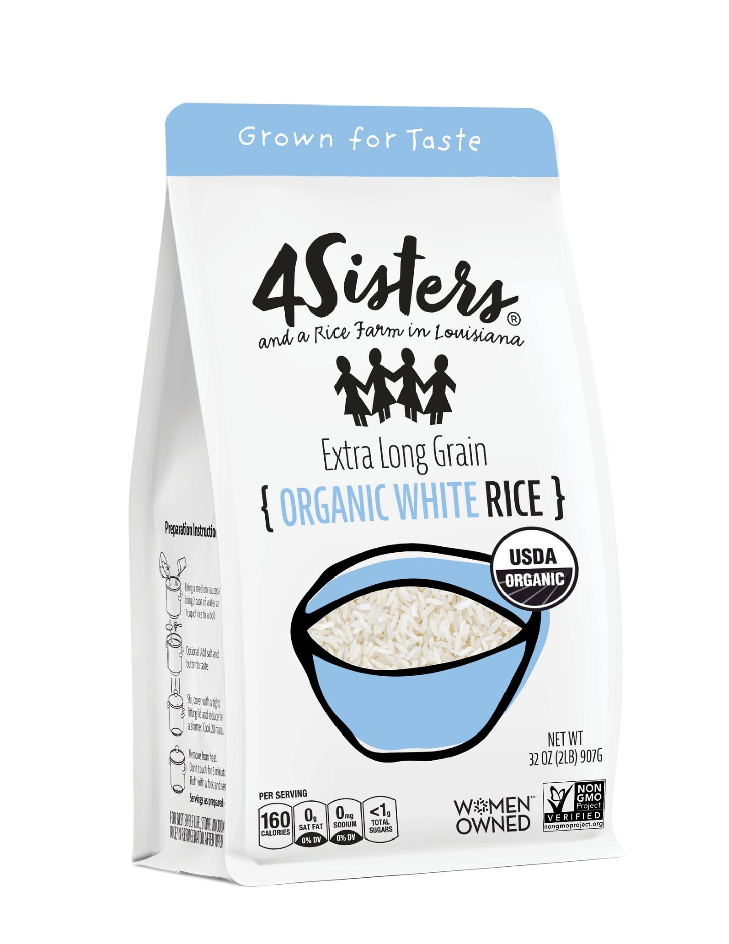 4 Sisters - Rice Og2 White Long Grain - CS of 6-2 LB(D0102HXG5LY.)