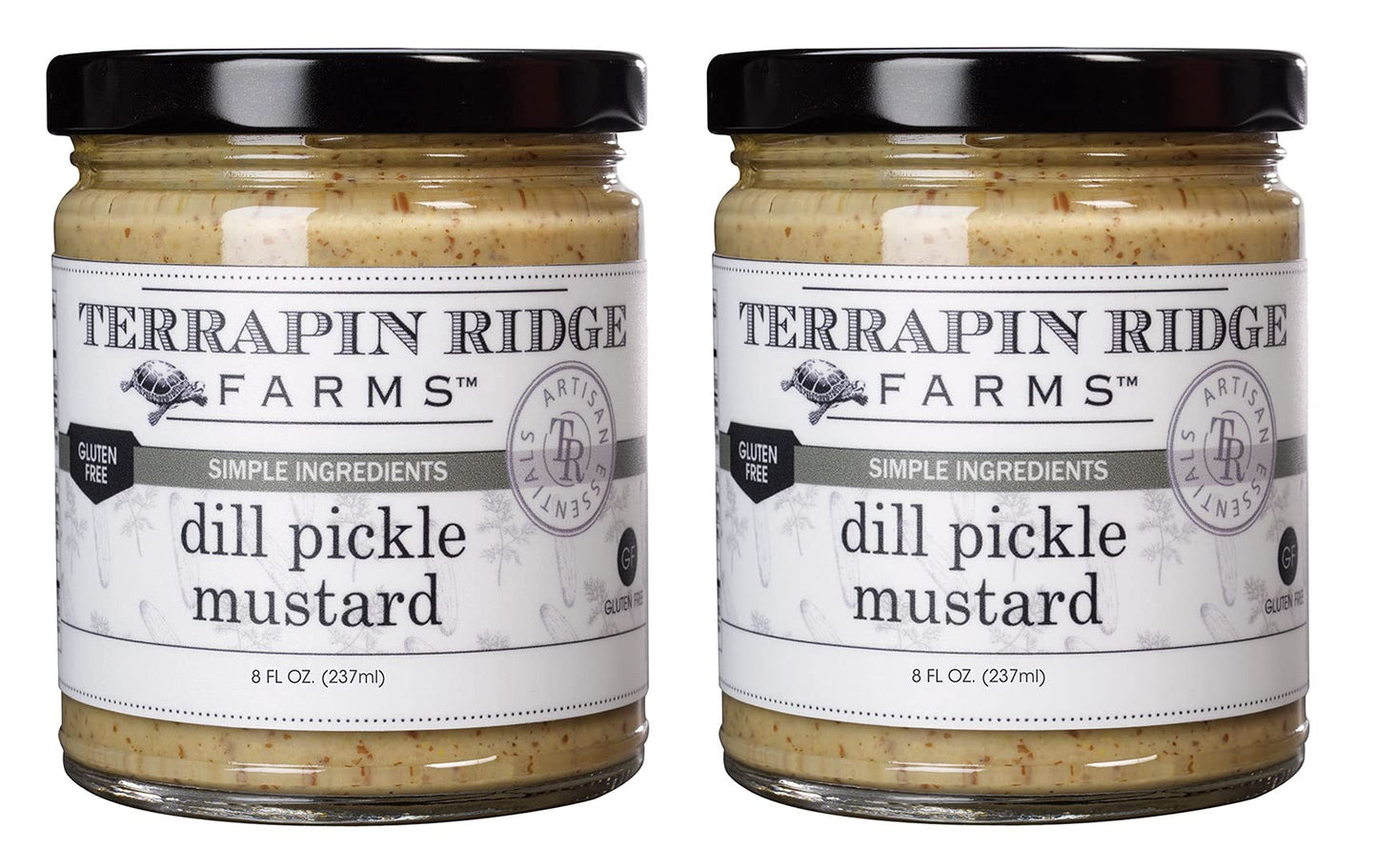 Terrapin Ridge Farms Dill Pickle Mustard - One 8 Ounce Jar - 8 Ounce (Pack of 2)