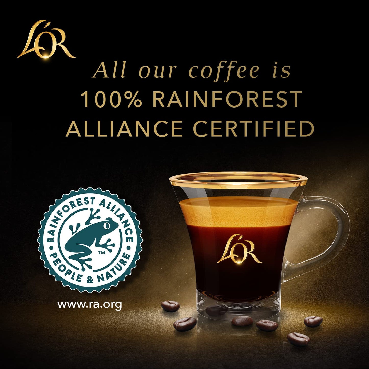 LOR DECAF Espresso Capsules  50 Count DECAF Ristretto  Single-Serve Aluminum Coffee Capsules Compatible with the LOR BARISTA System & *Nespresso Original Machines