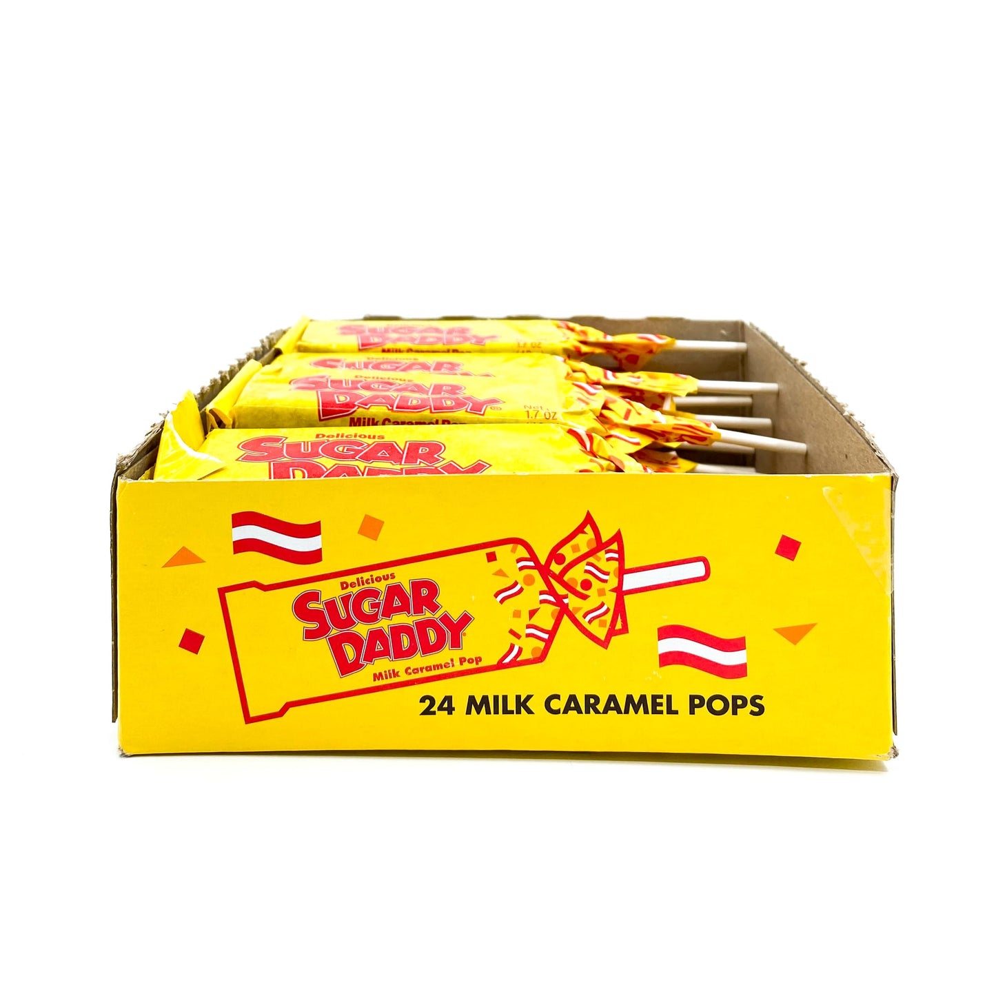 Charms Sugar Daddy Milk Caramel LolliPops (Pack of 4)