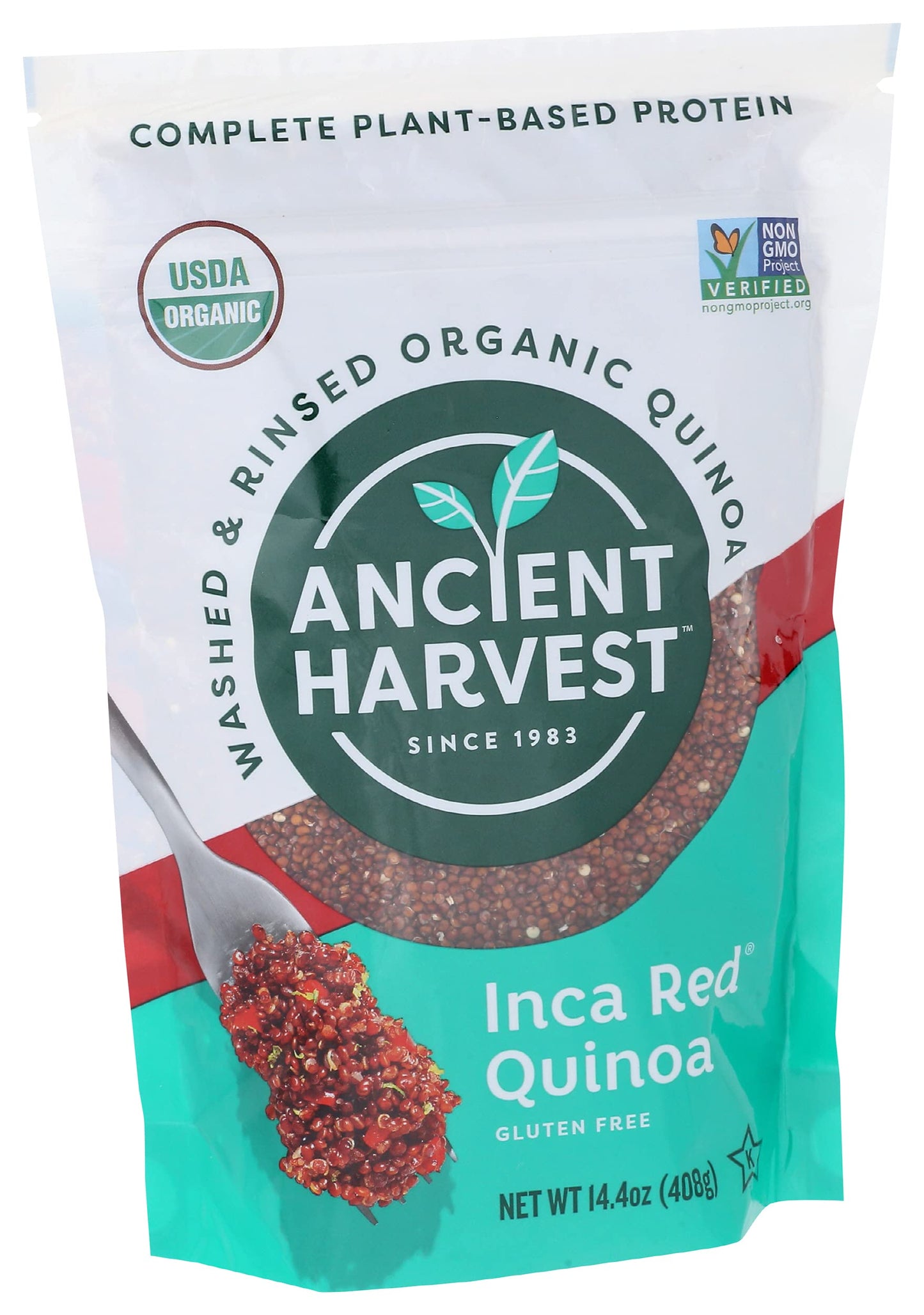 Ancient Harvest, Gluten Free Organic Quinoa, Inca Red, 12 Oz