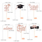 Gexolenu 36 Pcs Class Of 2025 Graduation Cupcake Toppers, Rose Gold Glitter Double-Sided Grad Cap Cake Toppers For Graduation Pa