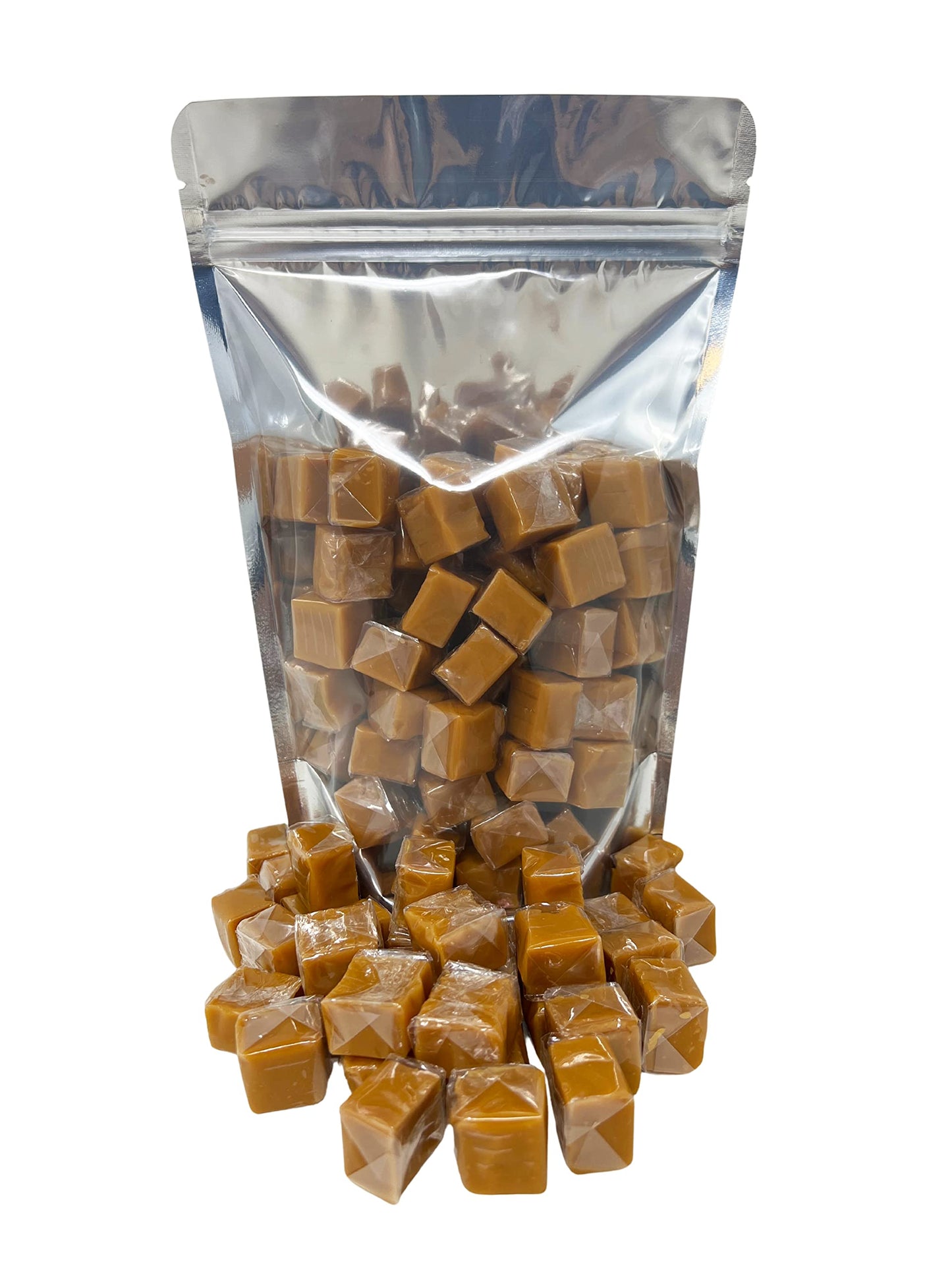 KLUB BULK Soft Vanilla Caramel Chews, 1 lb, Chewy Gourmet Candy, Individually Wrapped