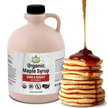 Maple Valley Organic Pure Maple Syrup, Dark & Robust, 64 Fl Oz Plastic Jug