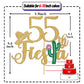 Tivurcia 55Th Fiesta Cake Topper, Cheers To 55 Years/Taco Bout 55 Cake Decor,Tropical Hawaiian Mexican Summer Themed Happy 55Th