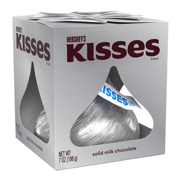 HERSHEY'S KISSES Solid Milk Chocolate Candy Gift Box, 7 oz