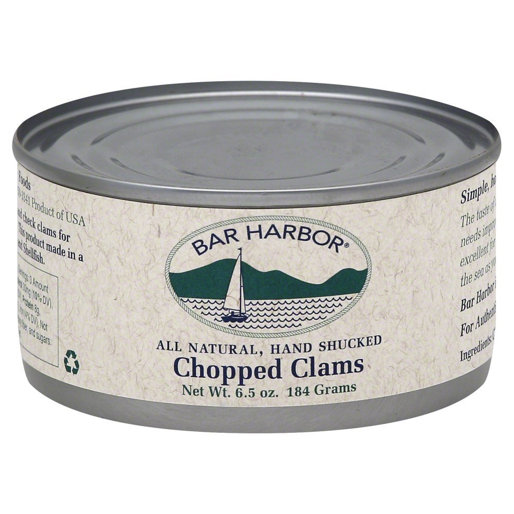Bar Harbor Chopped Surf Clams | Sweet and Tender | 6.5 oz (184 grams) cans [Pack of 12]