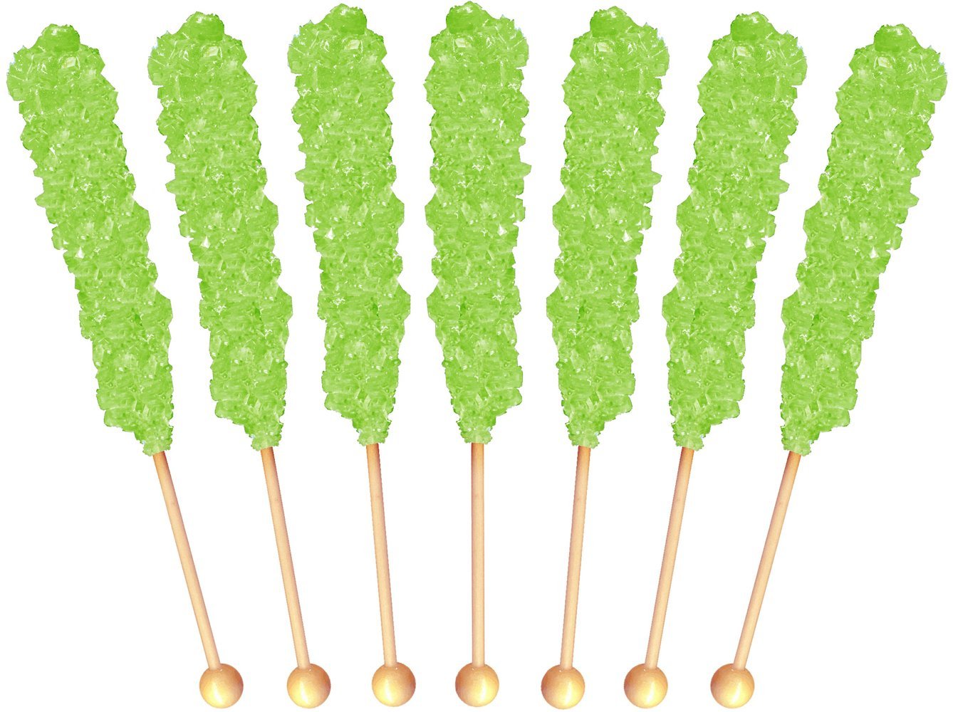 Buffalo Bills Watermelon (Light Green) Rock Candy On A Stick (12-Ct Cup Rock Candy Crystal Sticks)