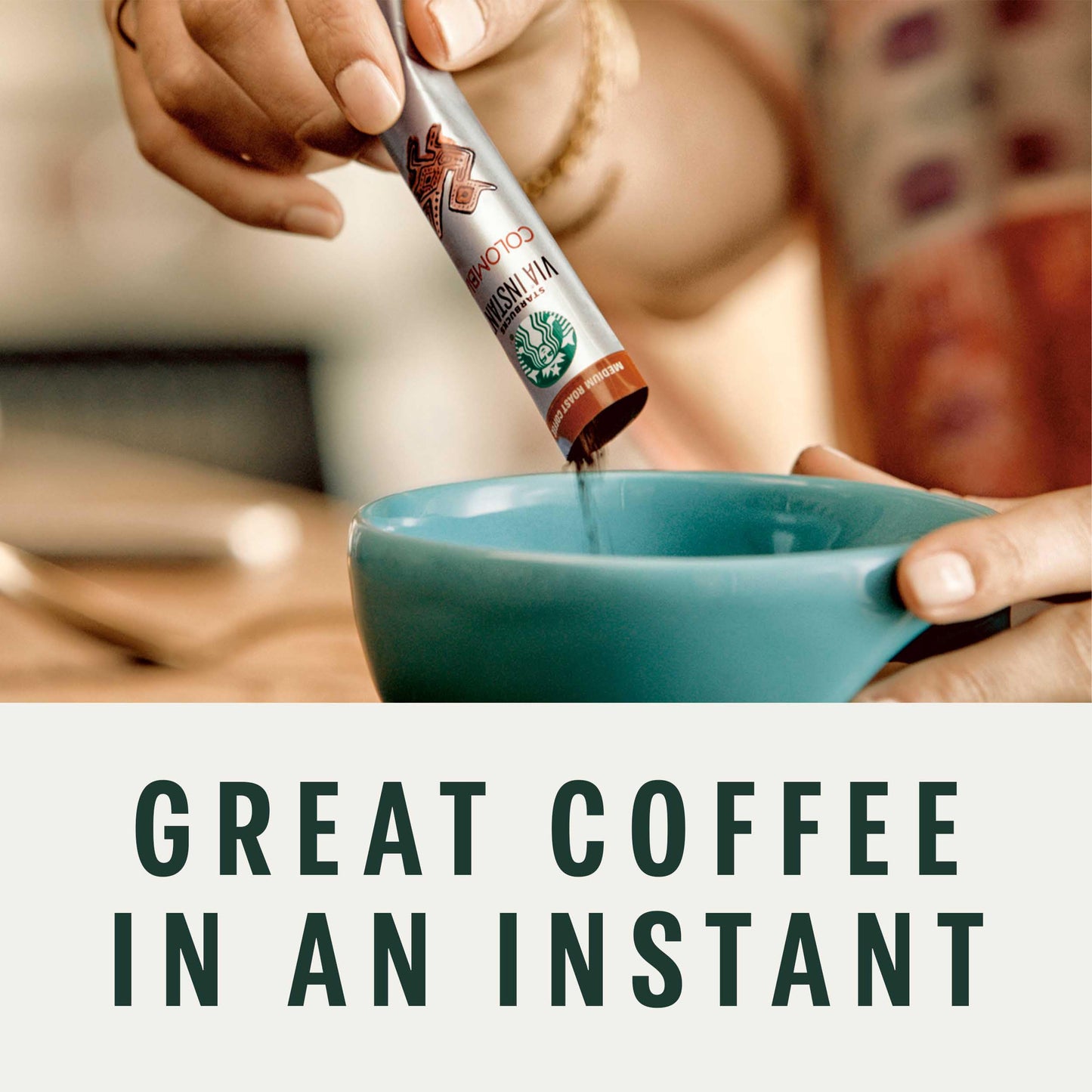 Starbucks VIA Instant Coffee, Medium Roast, 8 Count, Pike Place Roast, 100% Arabica