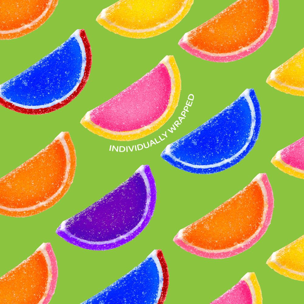 Fruit Slices Jelly Candy, Individually Wrapped, Assorted Flavors, 2-Pound Pack