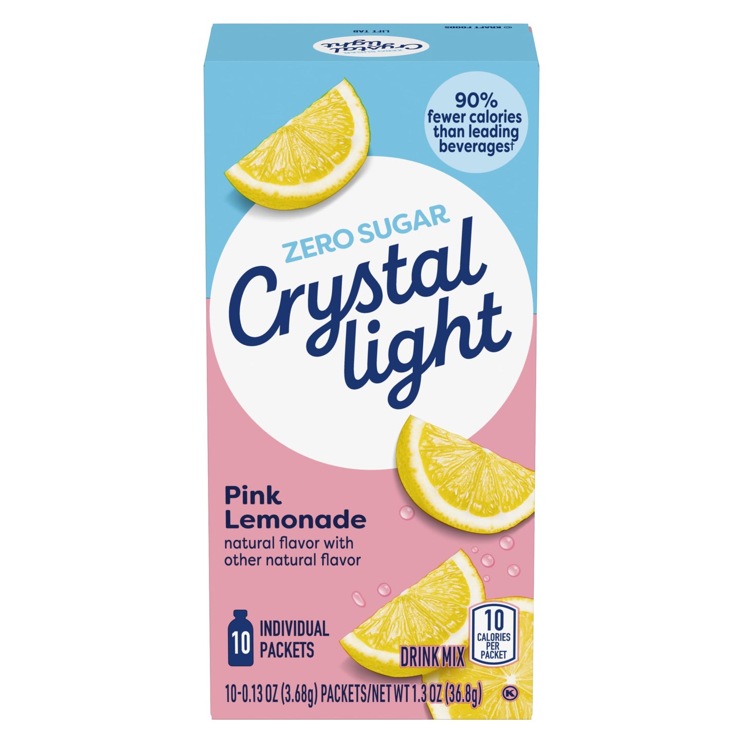 Crystal Light On-The-Go Drink Mix Packets, Zero Sugar Powdered Water Enhancer, Natural Flavor Low Calorie Beverage Mix, Powdered