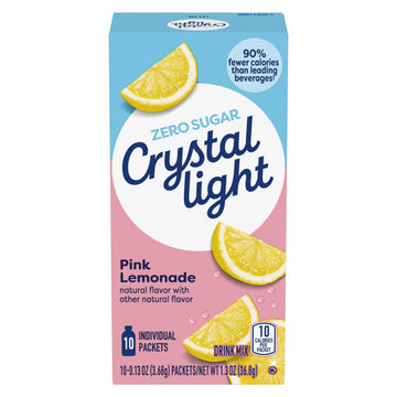 Crystal Light On-The-Go Drink Mix Packets, Zero Sugar Powdered Water Enhancer, Natural Flavor Low Calorie Beverage Mix, Powdered