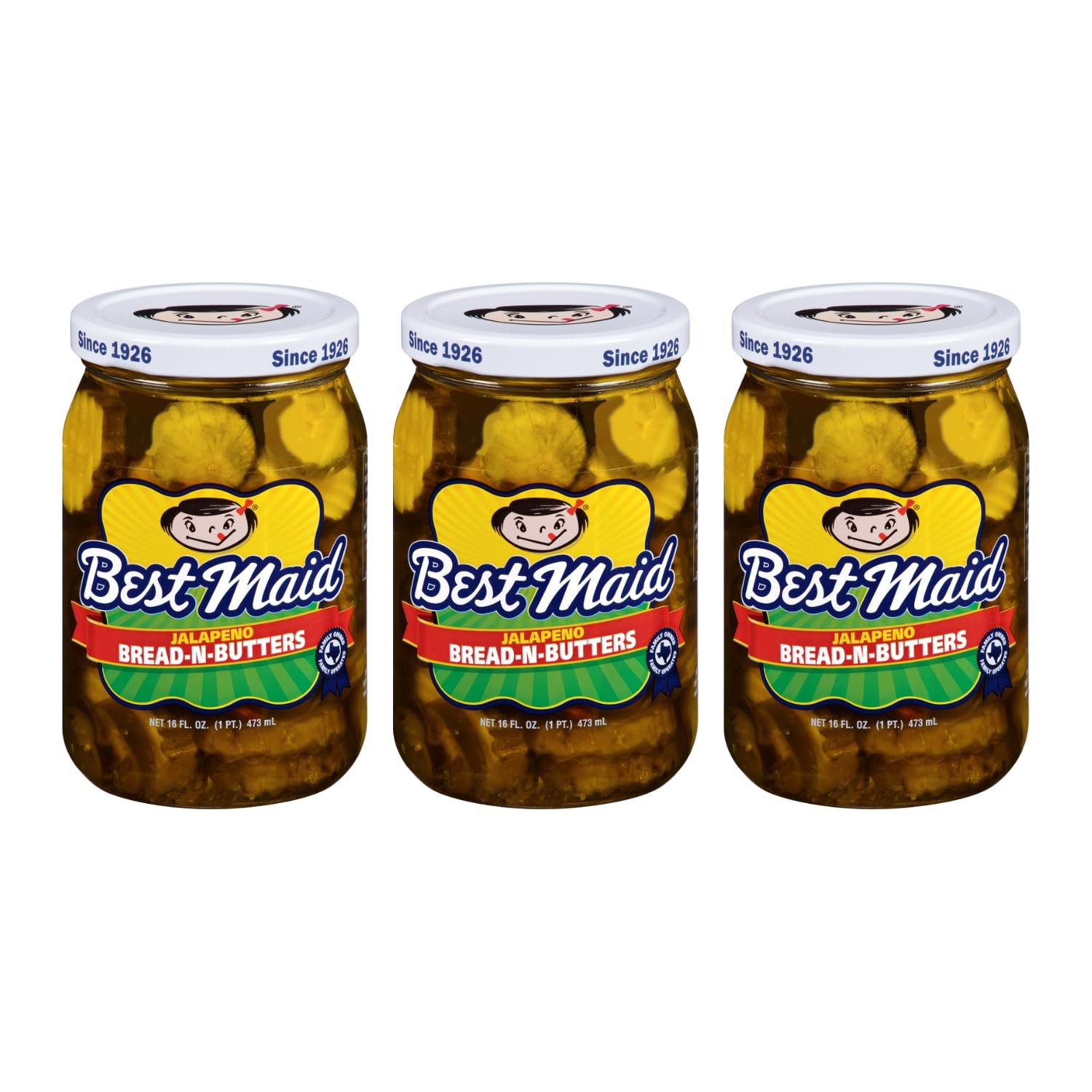 Best Maid Pickles - 9-Item Assortment of Dill, Sweet, Bread & Butter, Okra, and Specialty - 3 or 6 Packs (3 Pack, Jalapeno Bread