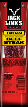 Jack Links Beef Steak, Teriyaki Flavor, 1-Ounce Pack of 12