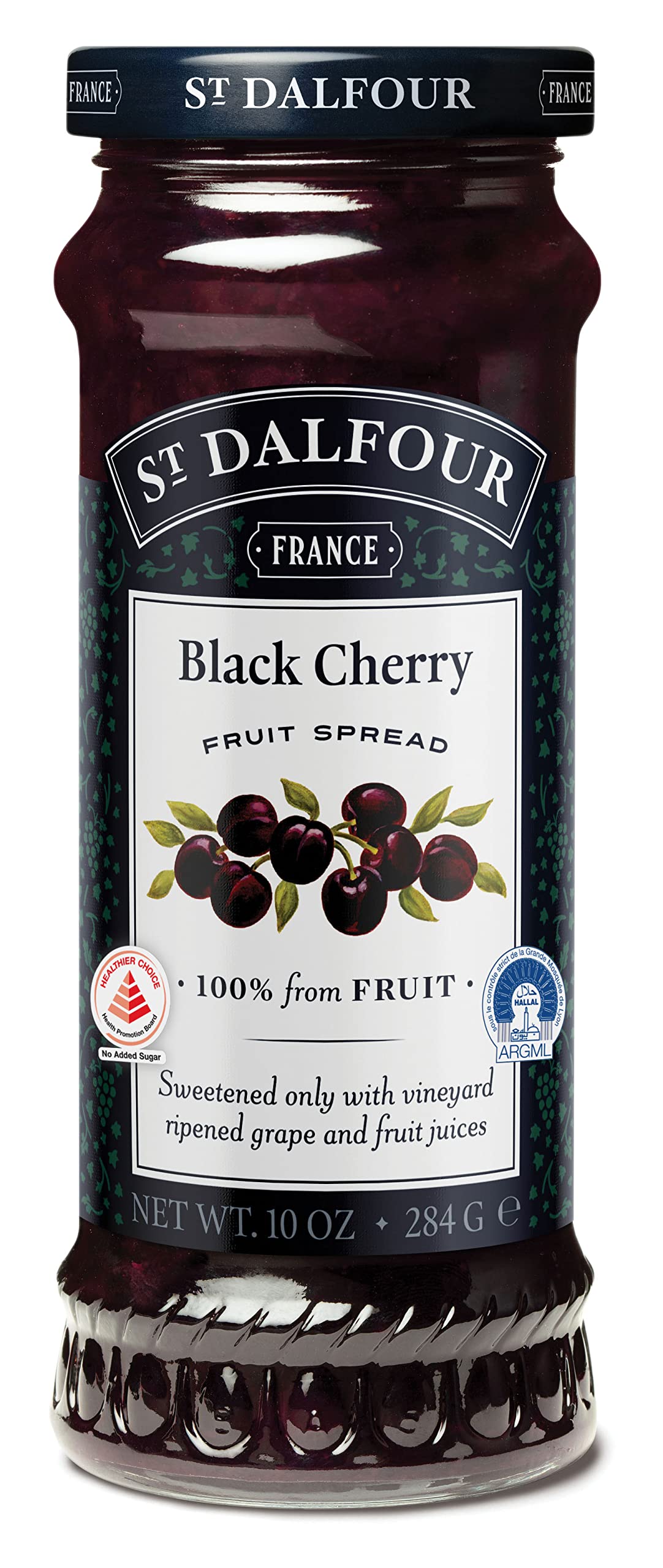 St. Dalfour Black cherry Fruit Spread 10 Ounce