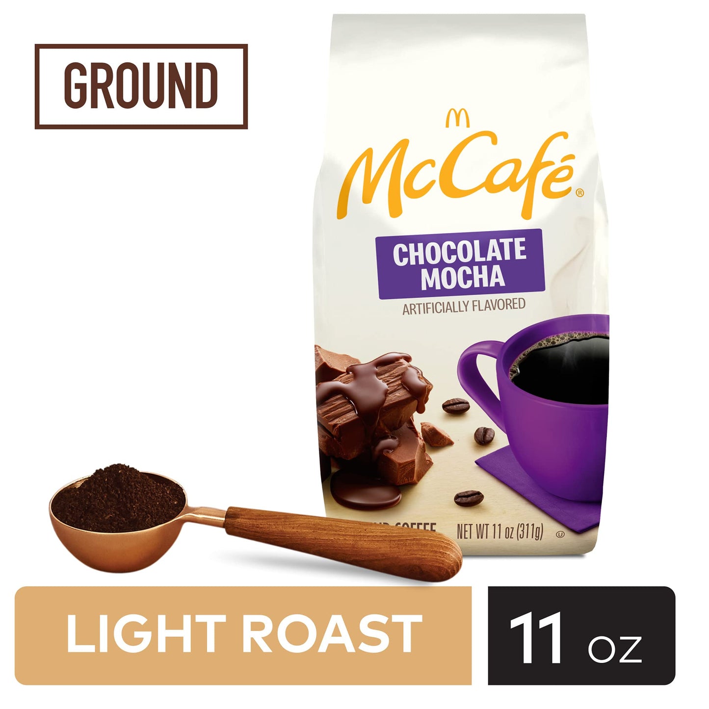 McCafe Chocolate Mocha Ground Coffee, Flavored, 11oz Bag