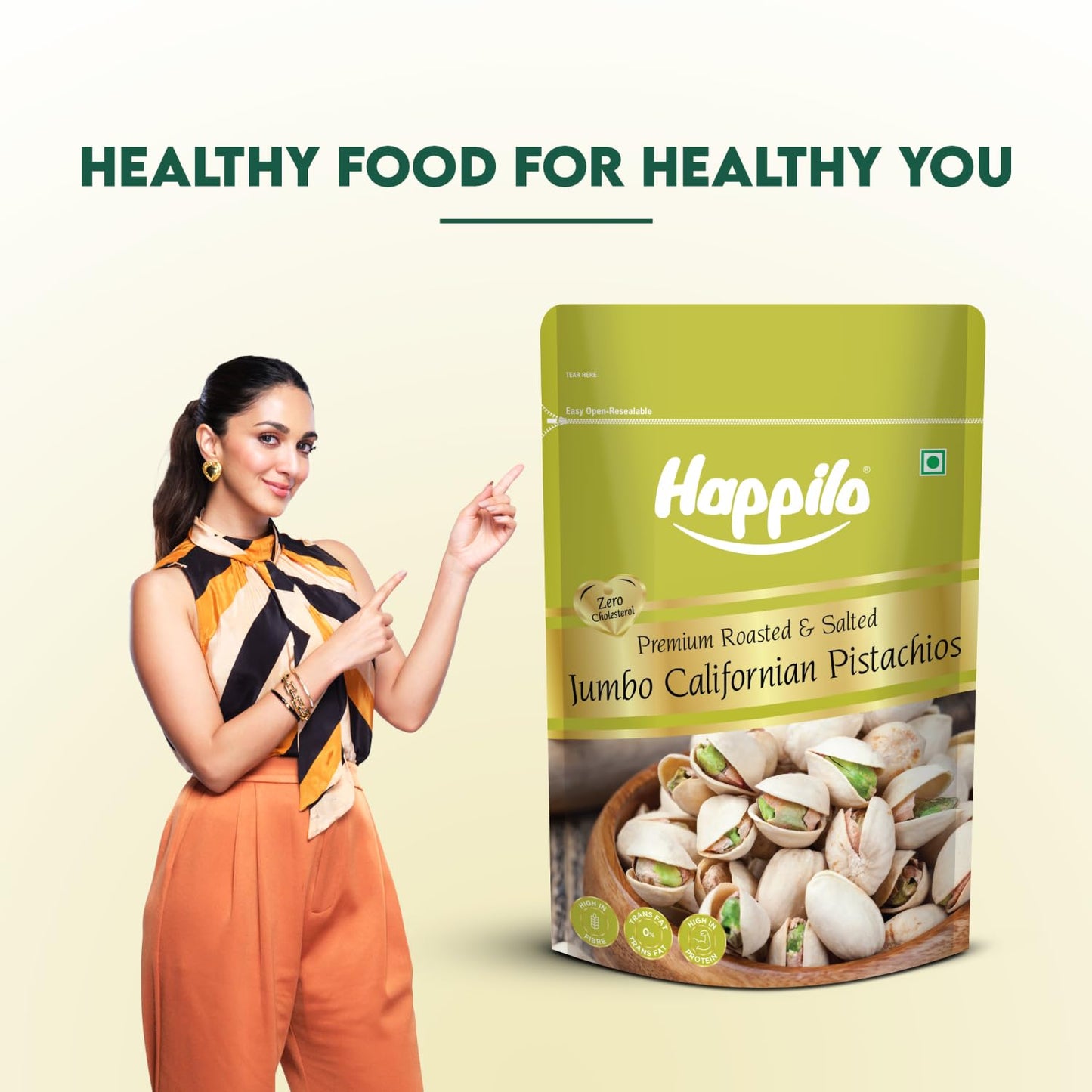 Happilo Enhanced Californian Roasted And Salted Pistachios, 200G