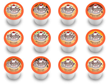 Sundae Ice Cream Flavored Coffee Pods, Compatible With 2.0 Keurig K-Cup Brewer, 48 Count (Assorted Variety Pack)