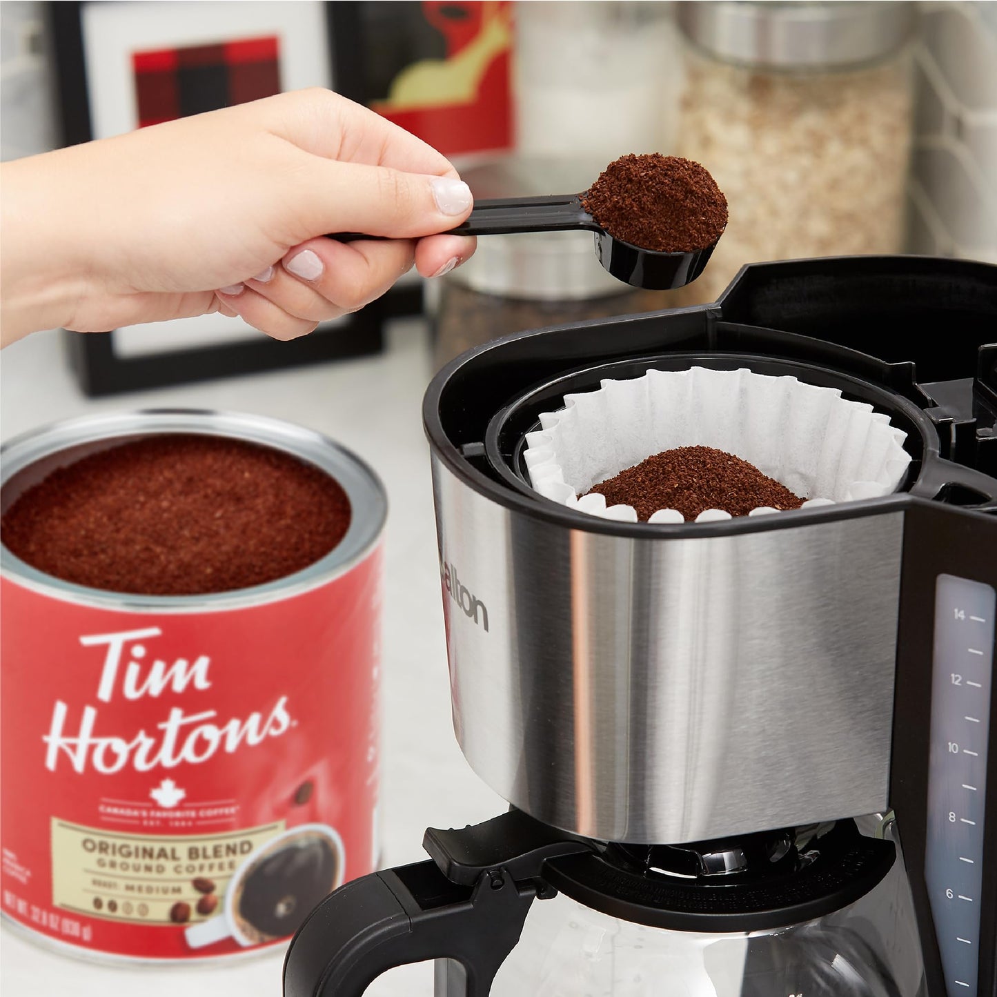 Tim Hortons Original Blend 100% Arabica Ground Coffee Can  30 Ounces