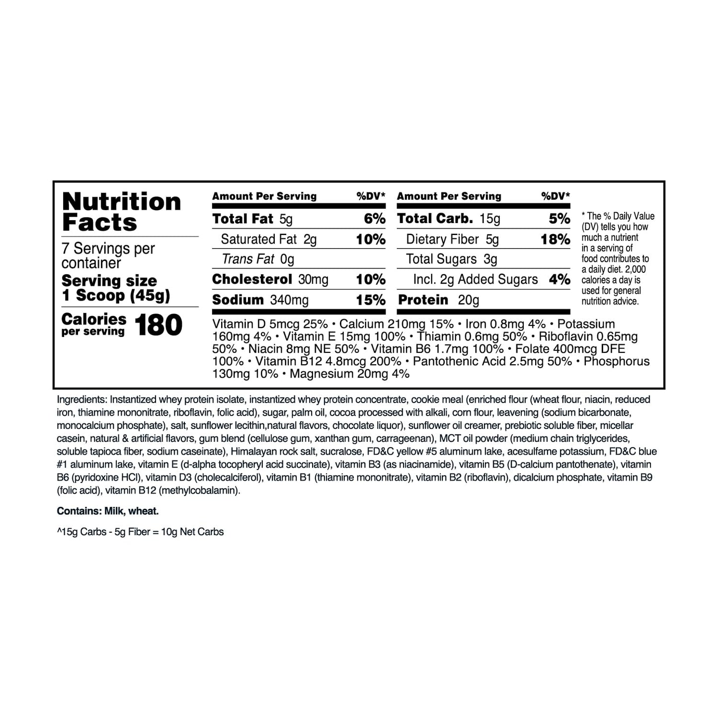 TransformHQ Meal Replacement Shake Powder - Mint Chocolate Chip, 20G Protein, 11.3 Ounce (Pack of 1), Non-GMO, Model TFM-15110