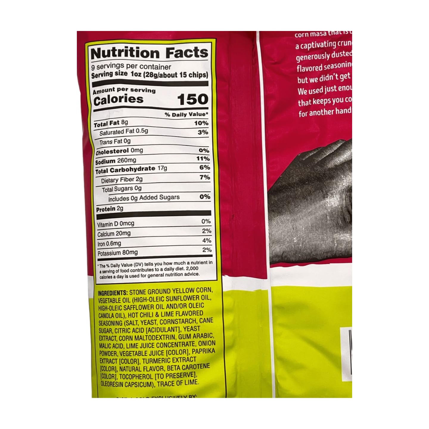 Trader Joe'S Rolled Corn Tortilla Chips Chili & Lime Flavored With Grafton Way Chip Clip (2 Pack)