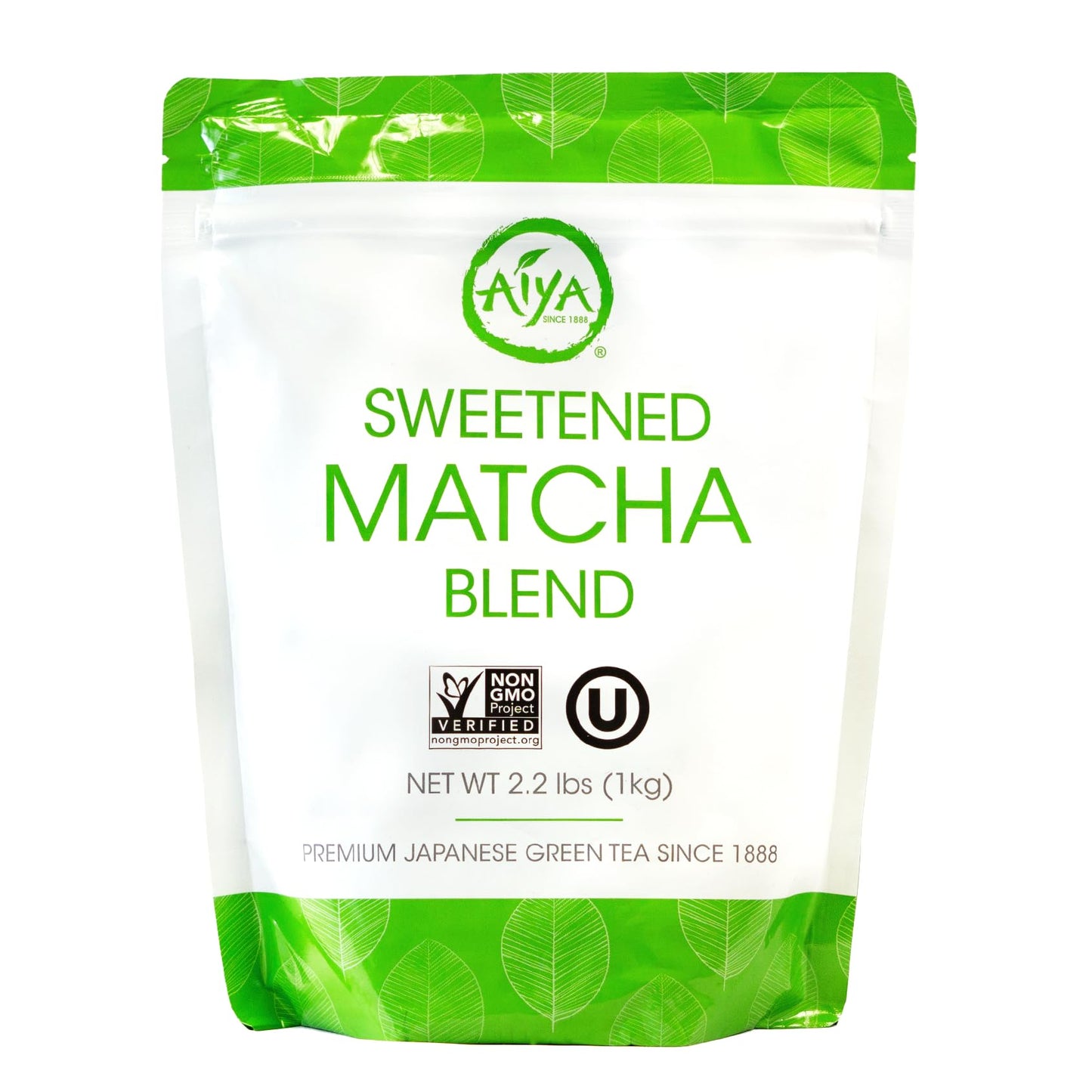 Aiya Sweetened Matcha Blend Powder - Matcha Latte Powder With Antioxidant-Rich Japanese Green Tea & Pure Cane Sugar - Ideal For