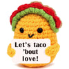 Mini Gifts for Him Her Couple Valentines Day Anniversary Birthday Gift Handmade Crochet Taco I Love You Gifts for Women Men Boyf