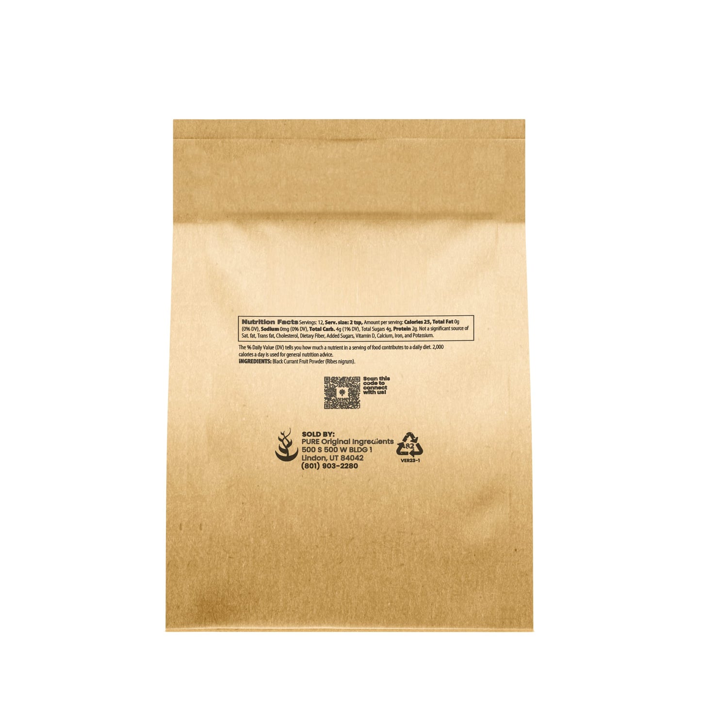 Pure Original Ingredients Black Currant Powder (4 Oz) Smoothies & Shakes, Naturally Delicious, Tart & Earthy Taste